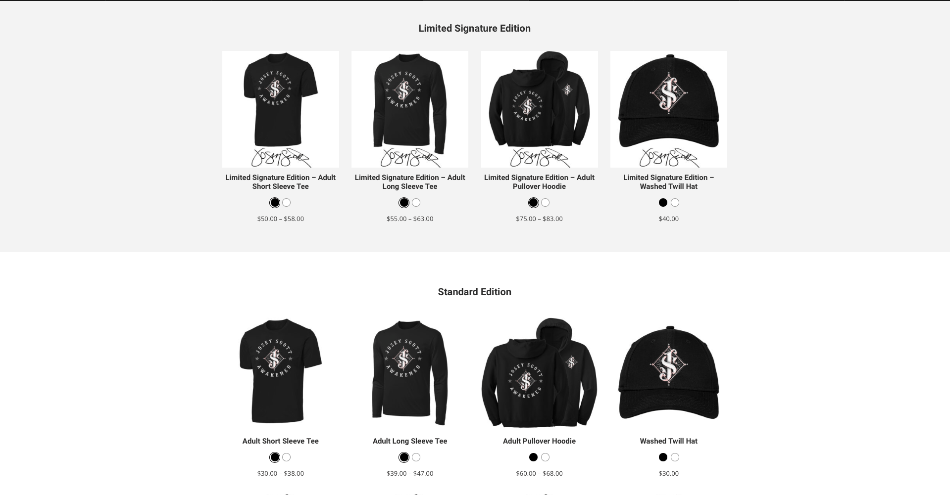 Limited Edition Merchandise Launch! - JoseyScott.com